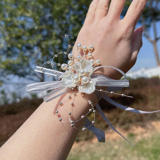 Bride Bridesmaid Wedding Fairy Style Wrist Flower