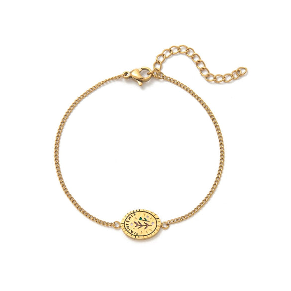 Flower Series Titanium Steel Retro Exquisite Electroplated Jewelry Necklace Bracelet For Women