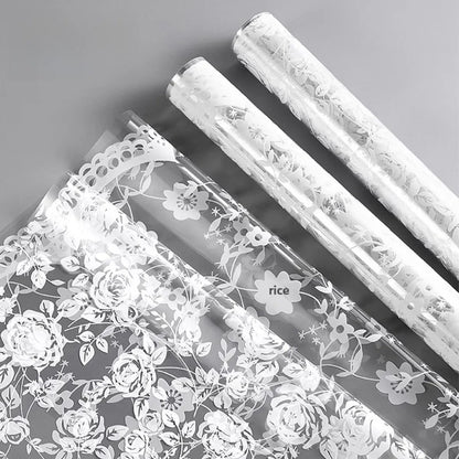 Flower Shadow Lace OPP Film Thickened Imitation Lace Printing Cellophane Floral Flower Wrapping Paper Handmade Bouquet