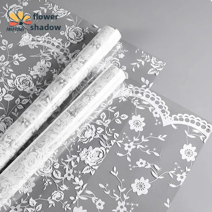 Flower Shadow Lace OPP Film Thickened Imitation Lace Printing Cellophane Floral Flower Wrapping Paper Handmade Bouquet