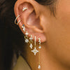 Flower Zircon Earrings Copper S925 Silver Needle 18K Plated Fashion Women's Earrings Set