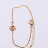 Flower Zircon Pendant Bracelet Women's Zodiac Peanut Style Titanium Steel