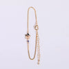 Flower Zircon Pendant Bracelet Women's Zodiac Peanut Style Titanium Steel