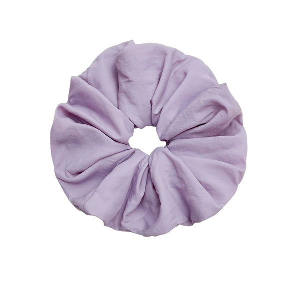 Fluffy Sponge Scrunchie Hair Tie For Women Creamcolored Fabric Handmade
