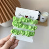 Fluorescent Color Cloth Scrunchie Hair Ring Natural Style Elastic Hair Tie For Girls Spring Summer All Match Hair Accessory