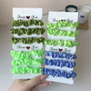 Fluorescent Color Cloth Scrunchie Hair Ring Natural Style Elastic Hair Tie For Girls Spring Summer All Match Hair Accessory