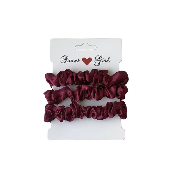 Fluorescent Color Cloth Scrunchie Hair Ring Natural Style Elastic Hair Tie For Girls Spring Summer All Match Hair Accessory