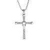 Foldable Movable Cross Pendant Necklace For Men Alloy With Diamond