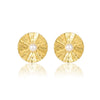 Folded Irregular Round Pearl Stainless Steel Electroplated Vintage Women's Earrings