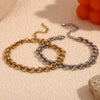 Foot Accessories Stainless Steel 14K Gold Plated Geometric Round Chain Anklet For Women