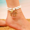 Foot Chain Plastic Resin Animal Zodiac Style Bohemian Vacation Soft Pottery Pendant Multilayer Elastic