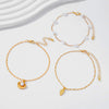 Foot Decoration Metal Alloy Imitation Pearl Chain With Animal Zodiac Pattern For Women