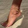 Foot Decoration Metal Alloy Imitation Pearl Chain With Animal Zodiac Pattern For Women