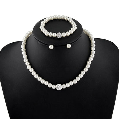 Formal Round Imitation Pearl Wholesale Jewelry Set