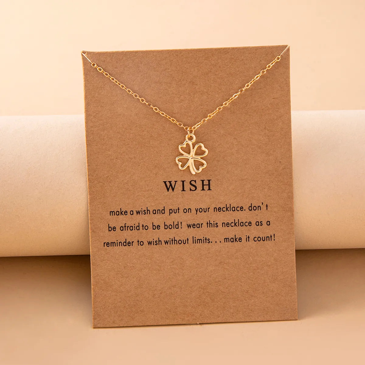 Simple Style Four Leaf Clover Heart Shape Alloy Valentine'S Day Women's Pendant Necklace