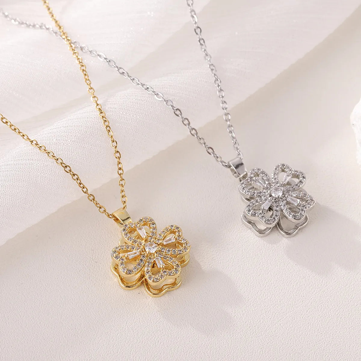 Four Leaf Clover Titanium Steel Wholesale Pendant Necklace