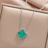 Fourleaf Clover Titanium Steel Necklace Bracelet Earrings Threepiece Set Light Luxury Style O Word Chain Electroplated In Vacuum Furnace