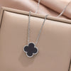 Fourleaf Clover Titanium Steel Necklace Bracelet Earrings Threepiece Set Light Luxury Style O Word Chain Electroplated In Vacuum Furnace