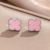 Fourleaf Clover Titanium Steel Necklace Bracelet Earrings Threepiece Set Light Luxury Style O Word Chain Electroplated In Vacuum Furnace
