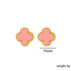 Fourleaf Clover Titanium Steel Necklace Bracelet Earrings Threepiece Set Light Luxury Style O Word Chain Electroplated In Vacuum Furnace