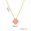 Fourleaf Clover Titanium Steel Necklace Bracelet Earrings Threepiece Set Light Luxury Style O Word Chain Electroplated In Vacuum Furnace