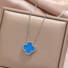 Fourleaf Clover Titanium Steel Necklace Bracelet Earrings Threepiece Set Light Luxury Style O Word Chain Electroplated In Vacuum Furnace