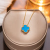 Fourleaf Clover Titanium Steel Necklace Bracelet Earrings Threepiece Set Light Luxury Style O Word Chain Electroplated In Vacuum Furnace