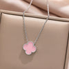 Fourleaf Clover Titanium Steel Necklace Bracelet Earrings Threepiece Set Light Luxury Style O Word Chain Electroplated In Vacuum Furnace