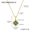 Fourleaf Flower Light Luxury Titanium Steel Bracelet Necklace Earrings Suit With Cnc 18K Real Gold Plated Craft
