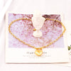 Fragrance Jewelry Titanium Steel Ushaped Heart Clavicle Necklace With Electroplating