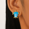Fragrant Retro Vintage Style Stainless Steel Heart Shape Electroplated Earrings For Women