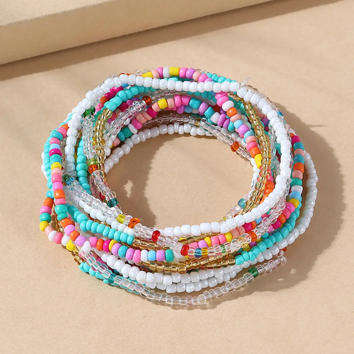 French Ethnic Style Retro Rice Beads All-Match Creative Anklet Set