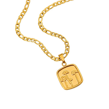 Wholesale Jewelry French Style Geometric 304 Stainless Steel 18K Gold Plated Plating Necklace