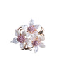 French Style Flower Alloy Plating Inlay Artificial Rhinestones Brooches 1 Piece