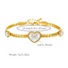 French Style Heart Shape Floral 304 Stainless Steel 18K Gold Plated Artificial Pearls Bracelets In Bulk