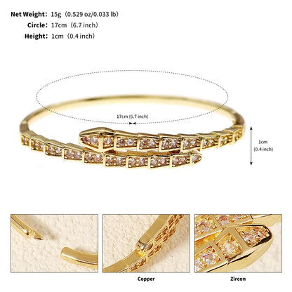 French Style Modern Style Classic Style Love Round Square Rhinestones Zircon Alloy Copper Wholesale Bangle