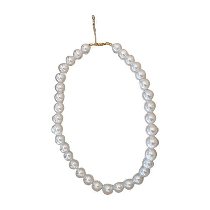 French Style Round Pearl Plating Women'S Necklace