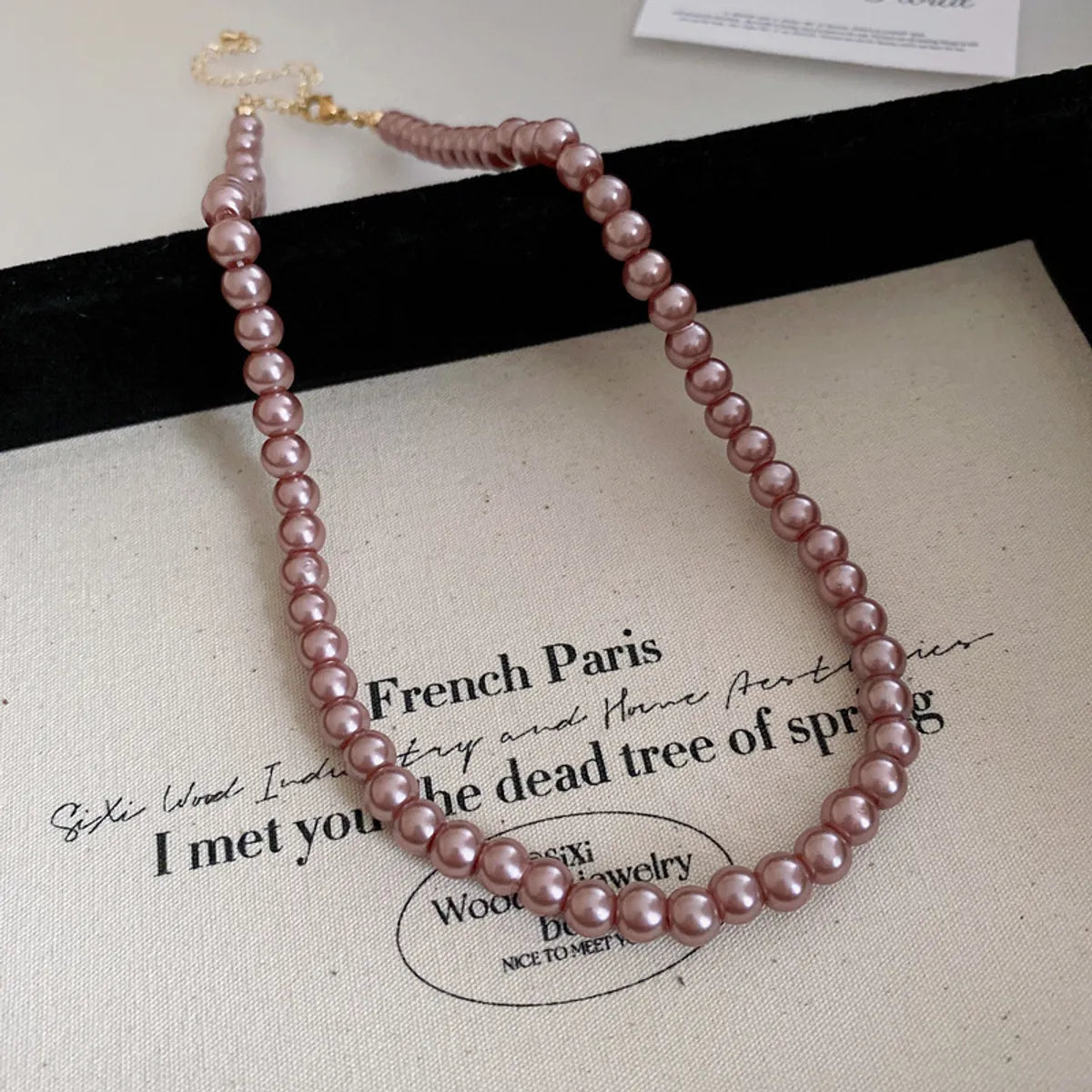 French Style Round Pearl Plating Women'S Necklace