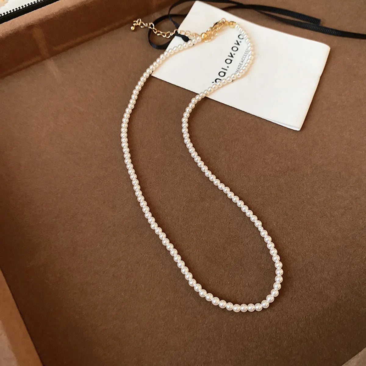 French Style Round Pearl Plating Women'S Necklace