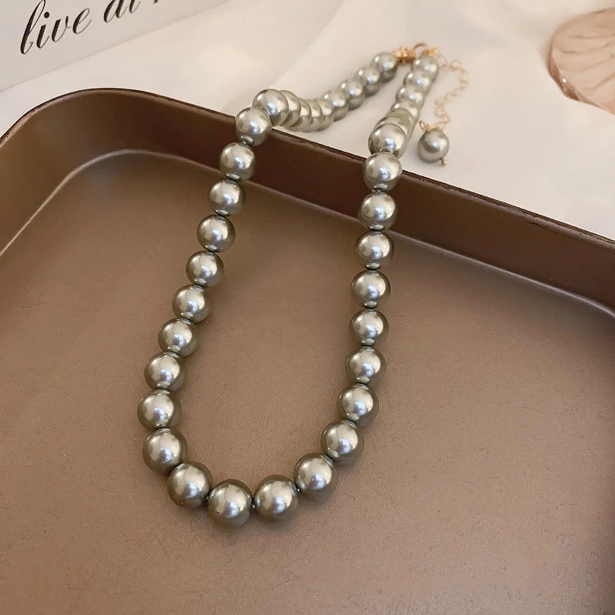 French Style Round Pearl Plating Women'S Necklace