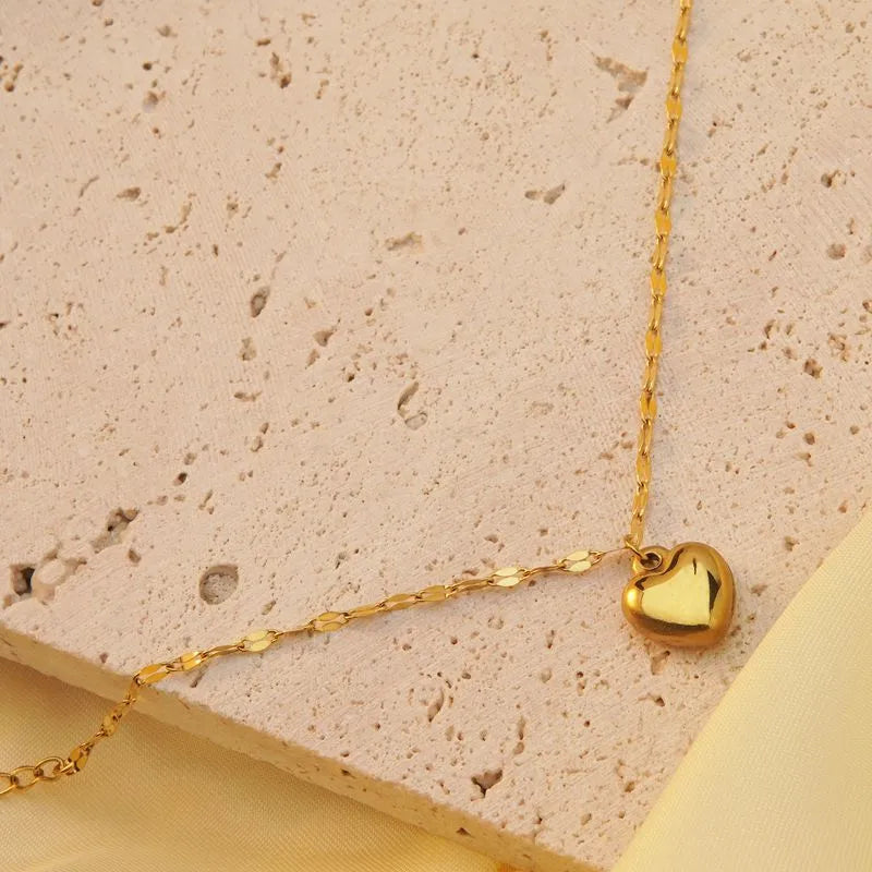 French Style Simple Style Commute Heart Shape 304 Stainless Steel 18K Gold Plated Bracelets In Bulk