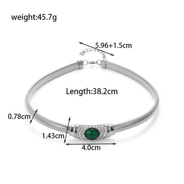 French Style Simple Style Round Stainless Steel Plating Inlay Zircon 18k Gold Plated Necklace