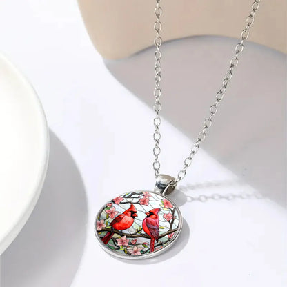 French Style Streetwear Bird Alloy Inlay Glass Unisex Pendant Necklace