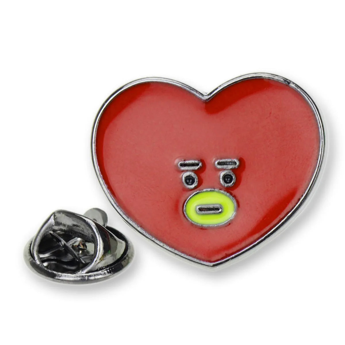 Fresh Cartoon Cute Love Cotton Ball Heart Kid Brooch Badge