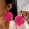 Fresh Multicolor Flower Fabric Earrings For Women