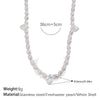 Freshwater Pearl Beaded Necklace Bracelet 316L Stainless Steel 18K Gold Plated For Women