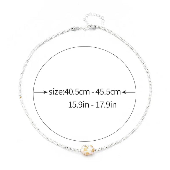 Freshwater Pearl Copper 18K Gold Plated Beaded Irregular Necklace