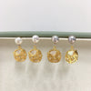 Freshwater Pearl Earrings For Women Natural Sea Shell Butterfly S925 Sterling Silver Needle Oblate Shape