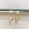 Freshwater Pearl Earrings For Women Natural Sea Shell Oblate Shape S925 Sterling Silver Needle