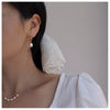Freshwater Pearl Earrings Natural Baroque Silver Needle 14K Gold Plated Horseshoe Chain Women's Exotic Style